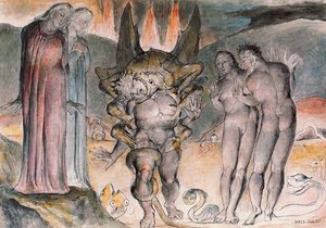 La Serpiente De Seis Pies Ataca A Agnelo Dei Brunelleschi 1 — William Blake, Romantic Age