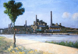 River With Factories — Théodore Roussel