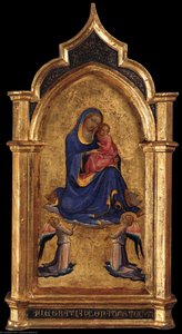 Madonna Mit Kind Und Zwei Engeln — Lorenzo Monaco, Gotische Renaissance