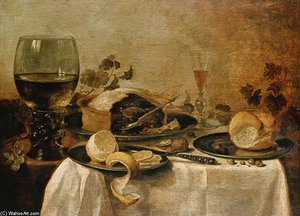 Still Life With Fruit Pie — Willem Claesz Heda
