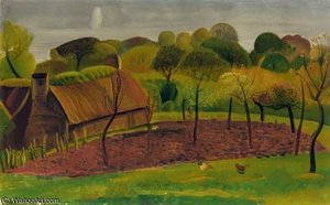 Farm House With Orchard — Boris Dmitrievich Grigoriev