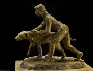 Pilgrim Boy With Dog — Paul Manship