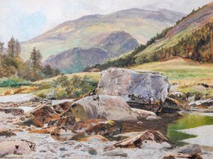 Rocks On The Glaslyn River — Frederick William Hayes