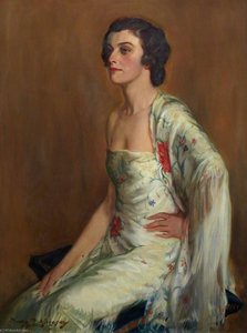A Lady With A Shawl (miss Betty Cautley) — David Prophet Ramsay