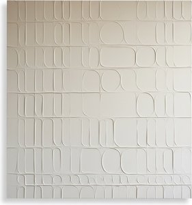 Ethereal Relief In Alabaster: A Monolithic Study Of Rhythmic Geometric Serenity — David Moreau