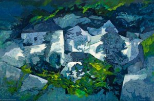Houses Amongst Rocks — John Elwyn