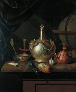 Chained Flask, Brown Teapot And Globe — Pieter Gerritsz Van Roestraten