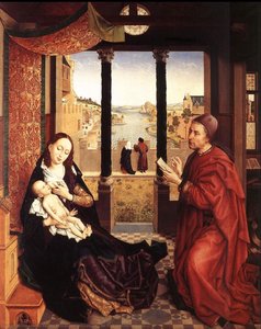 St Luke Drawing The Portrait Of The Madonna — Rogier Van Der Weyden, Northern Renaissance