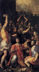 Martyrdom Of St Stephen — Giorgio Vasari, Baroque Renaissance Fusion