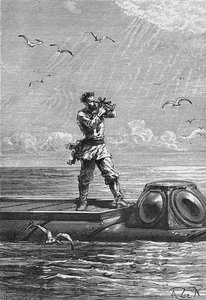 Captain Nemo On Top Of The Nautilus