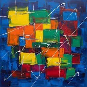 Fragmented Radiance: A Singular Study of Geometric Tension and Primal Chromatic Energy