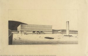 Casa Littoria Al Foro Mussolini: Prima Soluzione — Enrico Del Debbio, Rationalism
