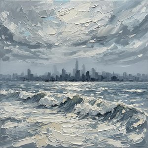 Monolithic Shadows Of A Silver Sea In Perpetual Atmospheric Motion — David Moreau