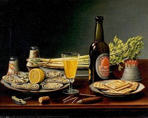 Still Life With Bass Ale And Oysters — Levi Wells Prentice