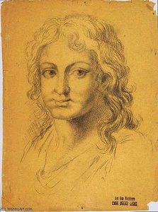 Female Curls With Laughing Expression — Albin Egger-lienz