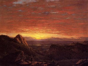 Morning, Looking East Over The Husdon Valley From Catskill Mountains — Frederic Edwin Church