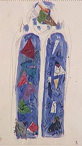 Study To Vitrage At Notre-dame Cathedral In Reims — Marc Chagall