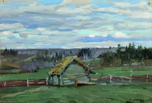 Landscape With A Hut — Stanislav Zhukovsky