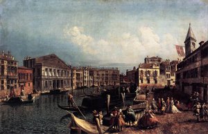 The Grand Canal With The Ca' Rezzonico And The Campo San Samuele — Michele Marieschi