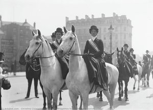 Suffragettes Horseback Procession — Christina Livingston Broom
