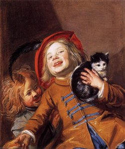 Laughing Children With A Cat — Judith Jans Leyster