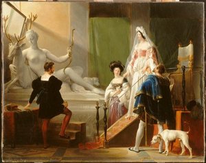 Diane De Poitiers Dans L'atelier De Jean Goujon — Alexandre Évariste Fragonard, Neoclassical Style