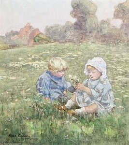 Two Children In A Pasture — Rose Maynard Barton