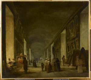 La Grande Galería Del Louvre, Entre 1794 Y 1796 — Hubert Robert, Romantic Visionism