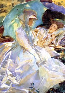 Simplon Pass. Reading — John Singer Sargent, Impressionism