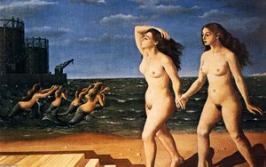 Woman In Front Of The Sea — Paul Delvaux