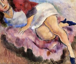 Young Girl Reclining — Julius Mordecai Pincas