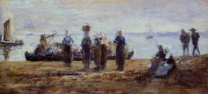 The Ferry At Plougastel — Eugène Louis Boudin