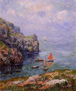 Stormy Weather, Brizellec, Finistere — Henri Moret