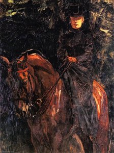 Ida Görz On Horseback — Wilhelm Trübner
