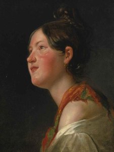 Portrait Of A Young Girl In Profile — Friedrich Ritter Von Amerling