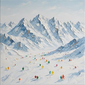 Monolithic Glacial Silence: A Monumental Study Of Frozen Peaks And Vibrant Solitude — David Moreau