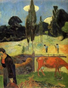 The Red Cow — Eugène Henri Paul Gauguin, Post-impressionism