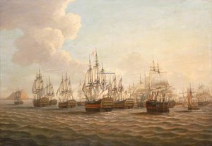 Rodney's Fleet Taking In Prizes After The Moonlight Battle — Dominic Serres