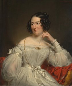 Portret van Abrahamina Henriëtte Wurfbain (1808-1883), echtgenote van Jacob de Vos Jz, Jan Adam Kruseman, 1837