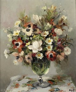 Roses And Anemones, (1950) — Marcel Dyf