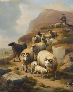 A Shepherd And His Flock — Eugène Joseph Verboeckhoven