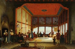 Café De Galata — Charles Théodore Frère Dit Frère Bey, Orientalism