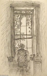 Man Seated By Window — John Ottis Adams