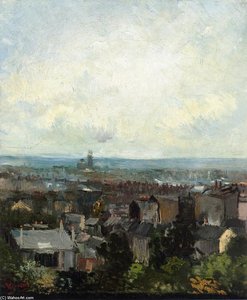 Vista De París Desde Montmartre — Vincent Willem Van Gogh, Post-impressionism