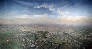 General View Of Paris From A Hot-air Balloon