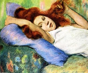 Red Head Lying Down — Federico Zandomeneghi