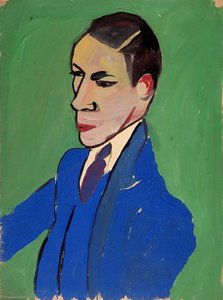 Man In A Blue Suit — William H. Johnson