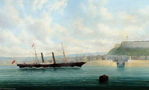 The 'dispatch', Mail Steamer, Entering St Helier Harbour, 10 July — Philip John Ouless
