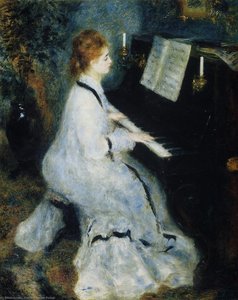Young Woman At The Piano — Pierre-auguste Renoir, Impressionism