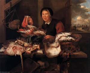 The Fishmonger — Abraham Hendricksz. Van Beyeren